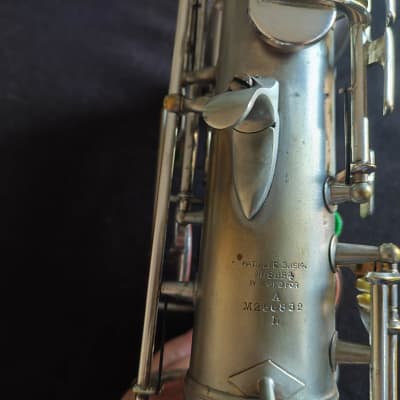 CONN TRANNY 6M 256xxx Alto Sax SILVER GOLDEN BELL, SOUNDS GREAT ALL ORIGINAL image 8