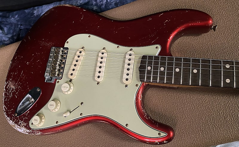 NEW! 2023 Fender Custom Shop '60 Reissue Stratocaster Brazilian Board -  Candy Apple Red - Relic Masterbuilt Dennis Galuszka - Flamed Neck -  Authorized 