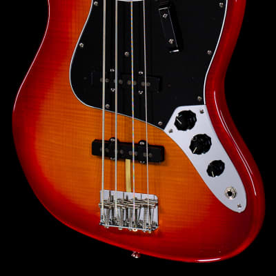 Fender Rarities Flame Ash Top Jazz Bass Plasma Red Burst (786) image 1