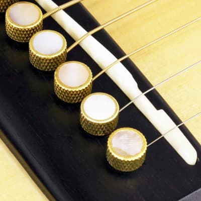 NEW Bridge Pin Set Tone Pin for Acoustic Guitars TP3M - SOLID BRASS PEARL INLAY for sale