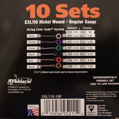 D addario Classical Guitar Strings Color Code Strongly Reduced