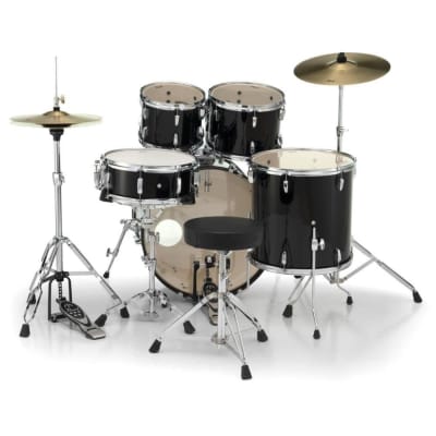 Pearl Roadshow 5pc Drum Set w/Hardware & Cymbals Jet Black RS525SC/C31 image 6