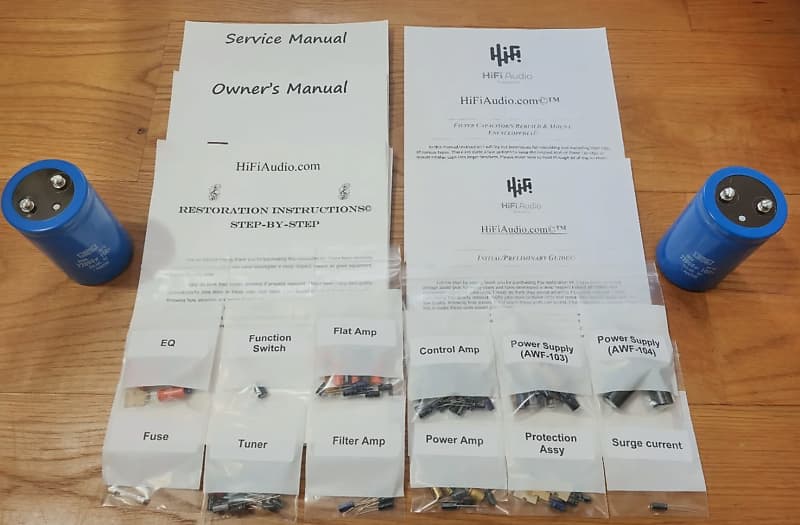 Pioneer SX-1050 restoration kit filter capacitor repair rebuild fix  			