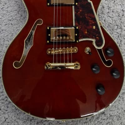 D'Angelico Excel Mini DC Semi-Hollow Body Electric Guitar with Hard Case, Viola image 4