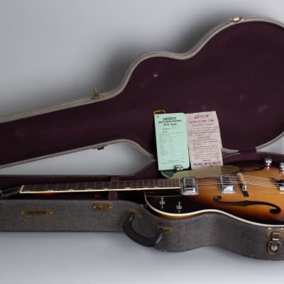 Gretsch  Model 6117 Double Anniversary Arch Top Hollow Body Electric Guitar (1962), ser. #50561, original two-tone grey hard shell case. image 10