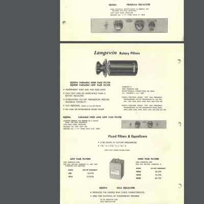 1950's Langevin 259-A  Filter Equalizer Bild 3