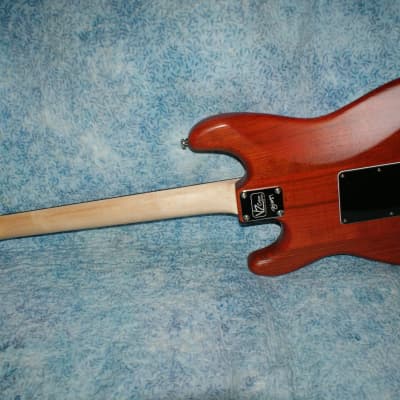 VZ Custom Guitars Red Swamp Ash S-Style, 7-Tone image 7
