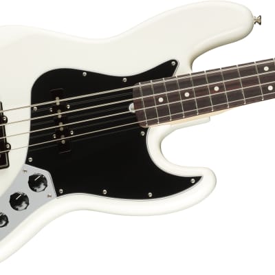 Fender American Performer Jazz Bass, Rosewood (with Gig Bag), Arctic White image 4