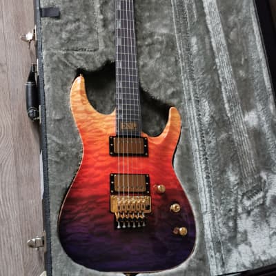 ESP Horizon CTM FR See Thru Pink Purple Gradation Finish High-End Guitar image 11