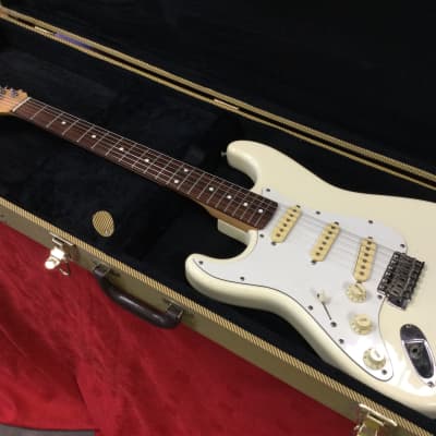 Fender Stratocaster Left Handed Olympic White Electric Guitar Japan MIJ Lefty imagen 1