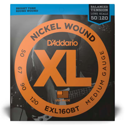 D'Addario EXL160BT | XL Nickel Wound Bass Strings 50-120 Gauge | Medium | Balanced Tension image 1