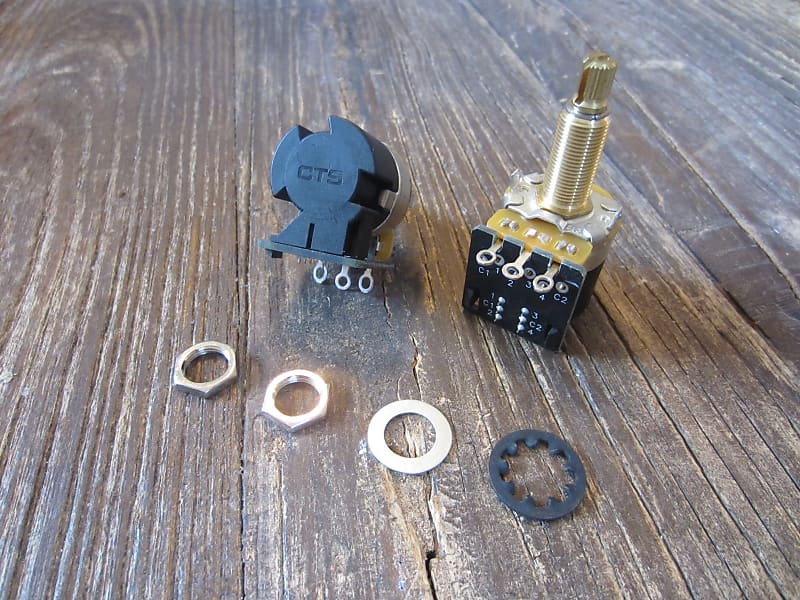 CTS Full Size DPDT Push/Pull Potentiometers Long Shaft, 500 Reverb