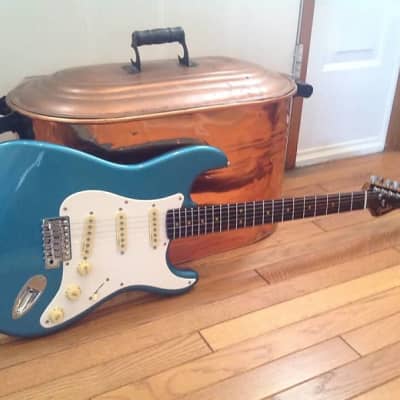 LV Custom Shop Fender (esque) Clay Dot Partscaster Stratocaster in Gloss Placid Blue image 1