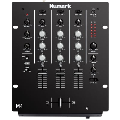 Numark M4 Black 3 Channel Scratch Pro Audio Club DJ Mixer image 5