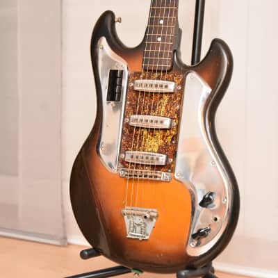 Kawai S-170 Hound Dog Taylor – 1960s Vintage Japan Teisco Hertiecaster Solidbody Guitar / Gitarre for sale