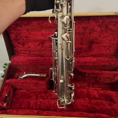 Vintage Silver-Plated Alto Saxophone – Wurlitzer (Mead Cycle, Conn Stencil) – Plays Well, Original Neck, Extras Included image 5
