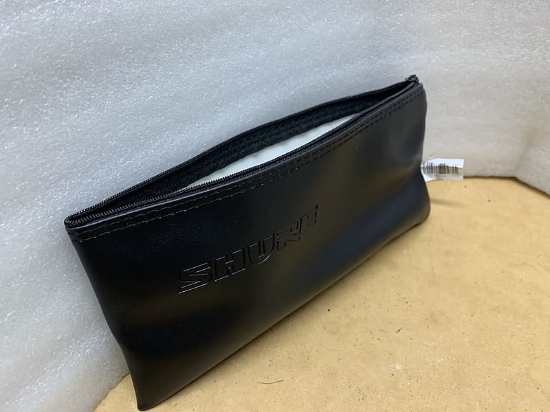 SHURE BLACK VINYL ZIPPERED MICROPHONE POUCH FOR SM58/SM57
