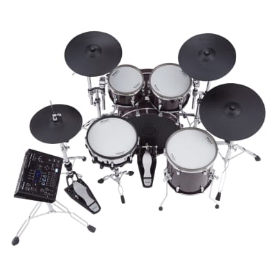 Roland V-Drums Acoustic Design 706 Kit - Gloss Ebony Finish image 4