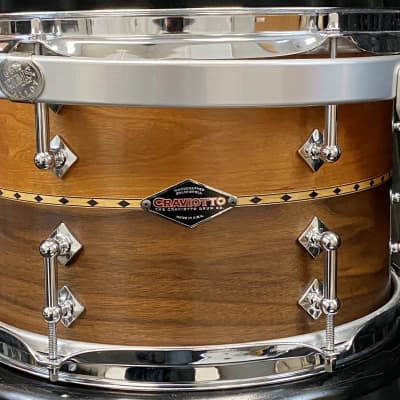 Craviotto 18/12/14/5x14" New Old Stock. Solid Stacked Drum Set - 2012 Signed Cherry/Walnut image 9
