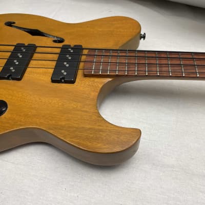TONA T Bass Carved Semi-Hollowbody Singlecut 4-string Bass 2021 image 5