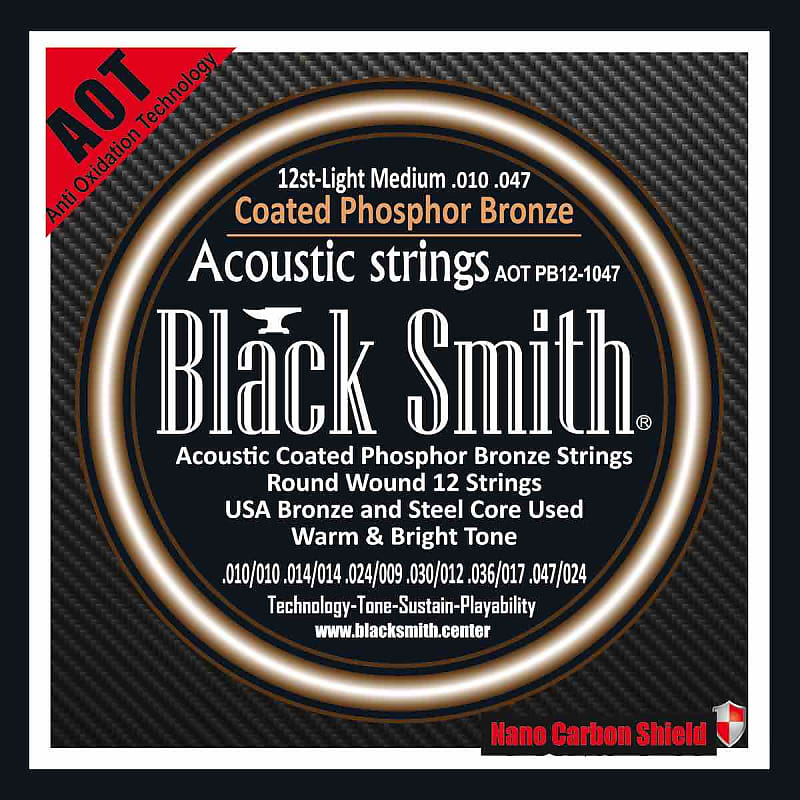 Black Smith AOT-PB1047-12 - Jeu Cordes acoustiques 12c AOT 10-47 image 1