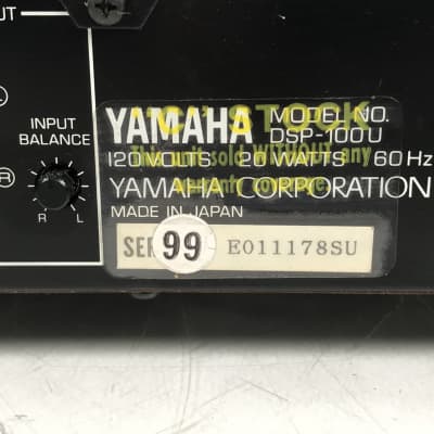 Yamaha DSP-100U Natural Sound Digital Sound Field Processor image 8