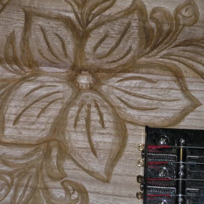 Wildwood Guitars E-Guitar Tele Custom (carved top with flower-motive) Natur image 2