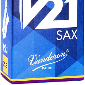 Vandoren SR8125 V21 Series Alto Saxophone Reeds - Strength 2.5 (Box of 10)