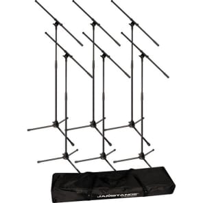 Ultimate Support JS-MCFB6PK JamStands Tripod Mic Stands w/ Carrying Bag (6-Pack)