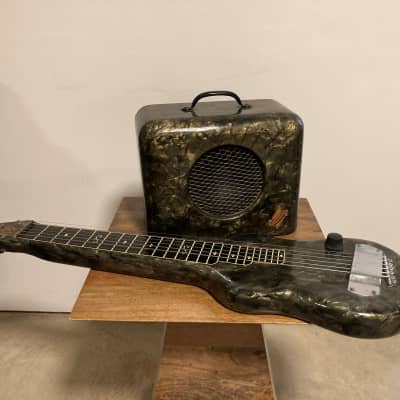 Dickerson Student Lap Steel and Amp Combo 1945 Green Pearl (MOT) image 1