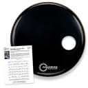 Aquarian 20" Regulator 4-3/4" Port/ Ring Black Bass Drumhead