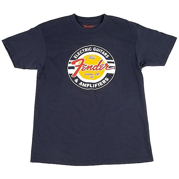 Fender Guitars and Amps Logo T-Shirt, Navy, XXL 2016 image 1