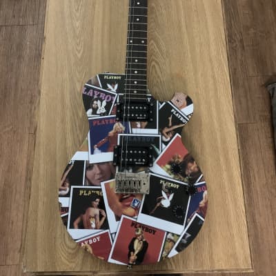 Steve Clayton Playboy covers collage graphics guitar for sale