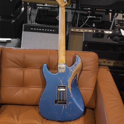 Friedman Vintage S Lake Placid Blue Electric Guitar - Heavy Aging image 6
