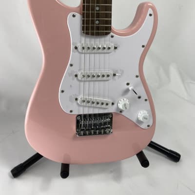 Squier Mini Strat Electric Guitar- Shell Pink with Laurel Fingerboard image 1