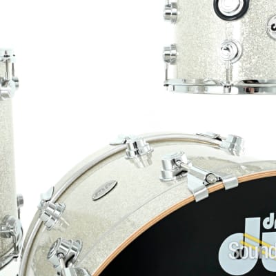 DW 3pc Collectors Series Maple Drum Set-Broken Glass Glitter 12/16/22 image 5