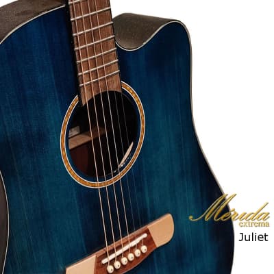 Merida Extrema Juliet Solid Sitka Spruce & Sapele  dreadnought cutaway acoustic guitar image 4
