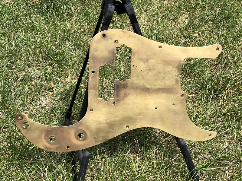Fender Precision Bass Pickguard 19571959 Custom Brass Reverb