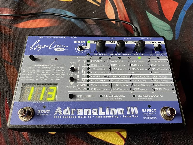 Roger Linn AdrenaLinn III Blue 2010s | Reverb