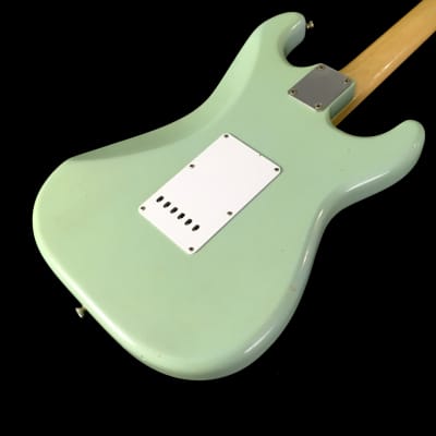 LEFTY! Vintage Fender Japan 1980s MIJ Surf Green MJT Nitro Lacquer Relic Guitar image 9