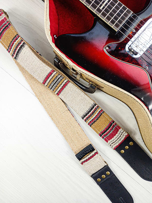Handmade Guitar Strap, Vegan Cork Leather Ends Reverb