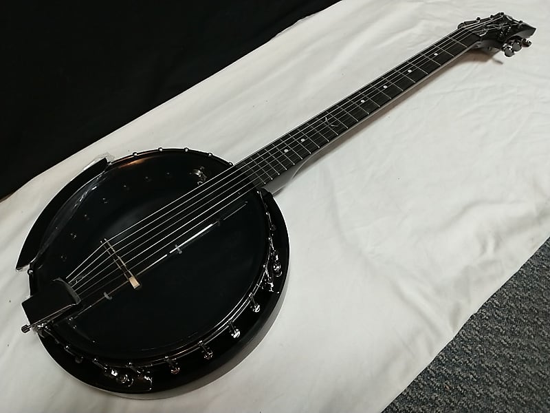 DEAN Backwoods 6 BLACK Chrome ELECTRIC 6-string BANJITAR banjo GUITAR new image 1