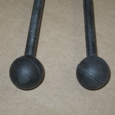 new old stock Gambal Manufacturing GPMR (UG13GPMRX) Percussive Keyboard Mallets (for xylophones and glockenspiels) Black Hard Rubber Ball Heads with Black Synthetic Shafts (with original packaging) from 1990s to early 2000s image 13