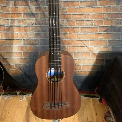 Kala KA-UBASSFS-Fretted Mahogany Acoustic /Electric U-Bass-W/Case image 1