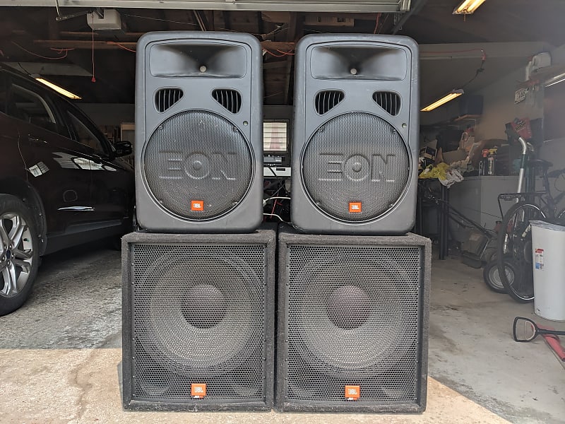 JBL JRX118SP [pair] powered subwoofers mid 2000s Black Reverb