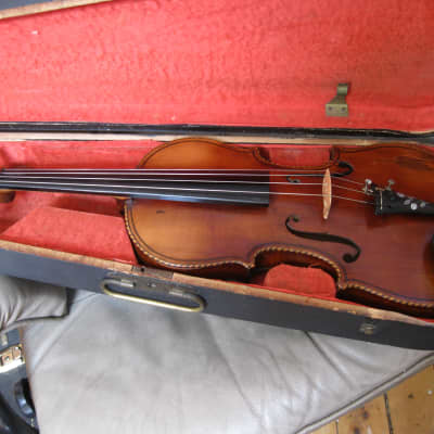 Vintage Violin with Beautiful Inlays, 4/4 c1880 image 22