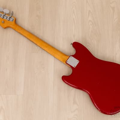 1967 Fender Mustang Bass Vintage Short Scale Bass Dakota Red w/ Case image 12