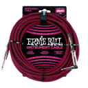 Ernie Ball 6062 25ft Straight/Angle Braided Black/Red Cable