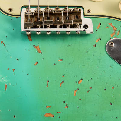 Fender Custom Shop 1960 Dual Mag II Stratocaster Super Heavy Relic Aged Seafoam Green Limited Edition image 12