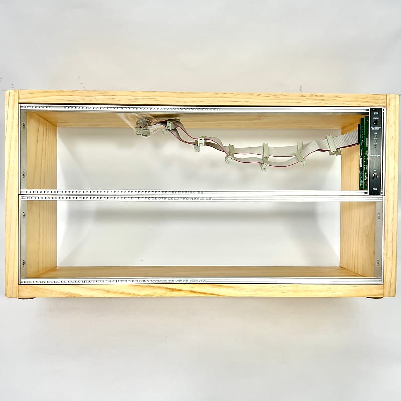 DIY Wooden Eurorack Case 2x104hp with Behringer CP1A Power Reverb